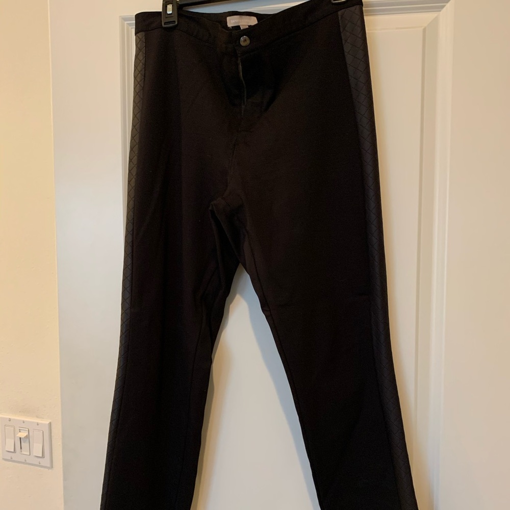 Banana Republic Slim, faux leather trip dress pant